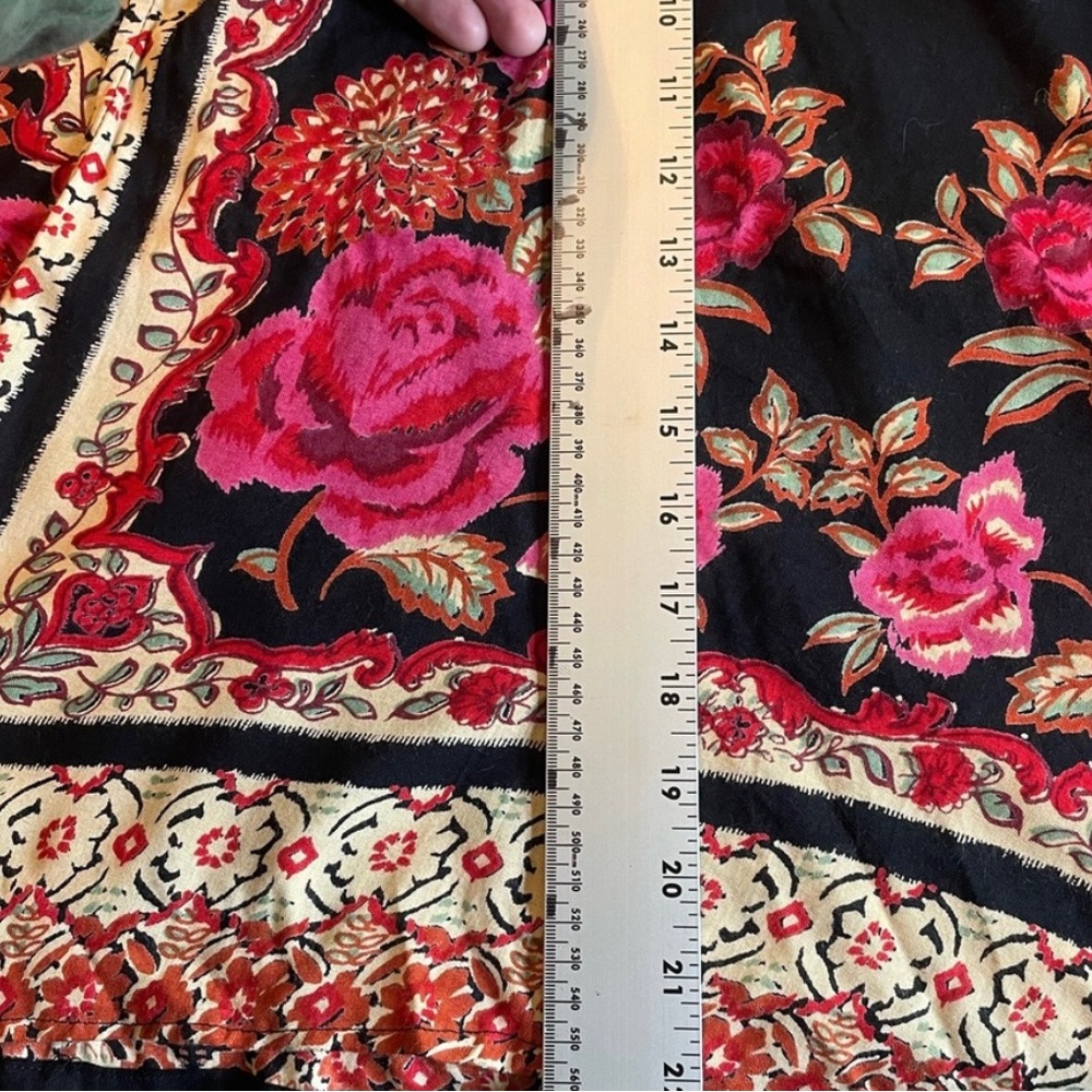 💗Forever 21 Hot Pink Bohemian Floral Rose Print Cardigan Kimono Size X-Small💗 - Picture 4 of 5